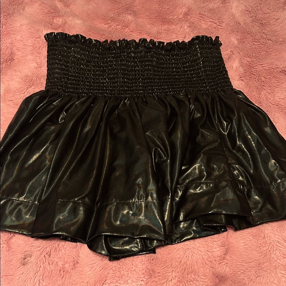 Queen of Sparkles Ladies Med M Black Shorts Skirt Skort